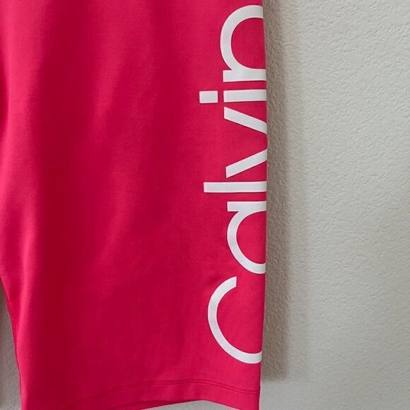 Calvin Klein High-Waist Bike Shorts Pink Size Small - Picture 3 of 12